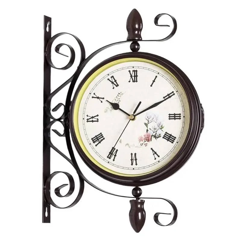 horloge murale design noire