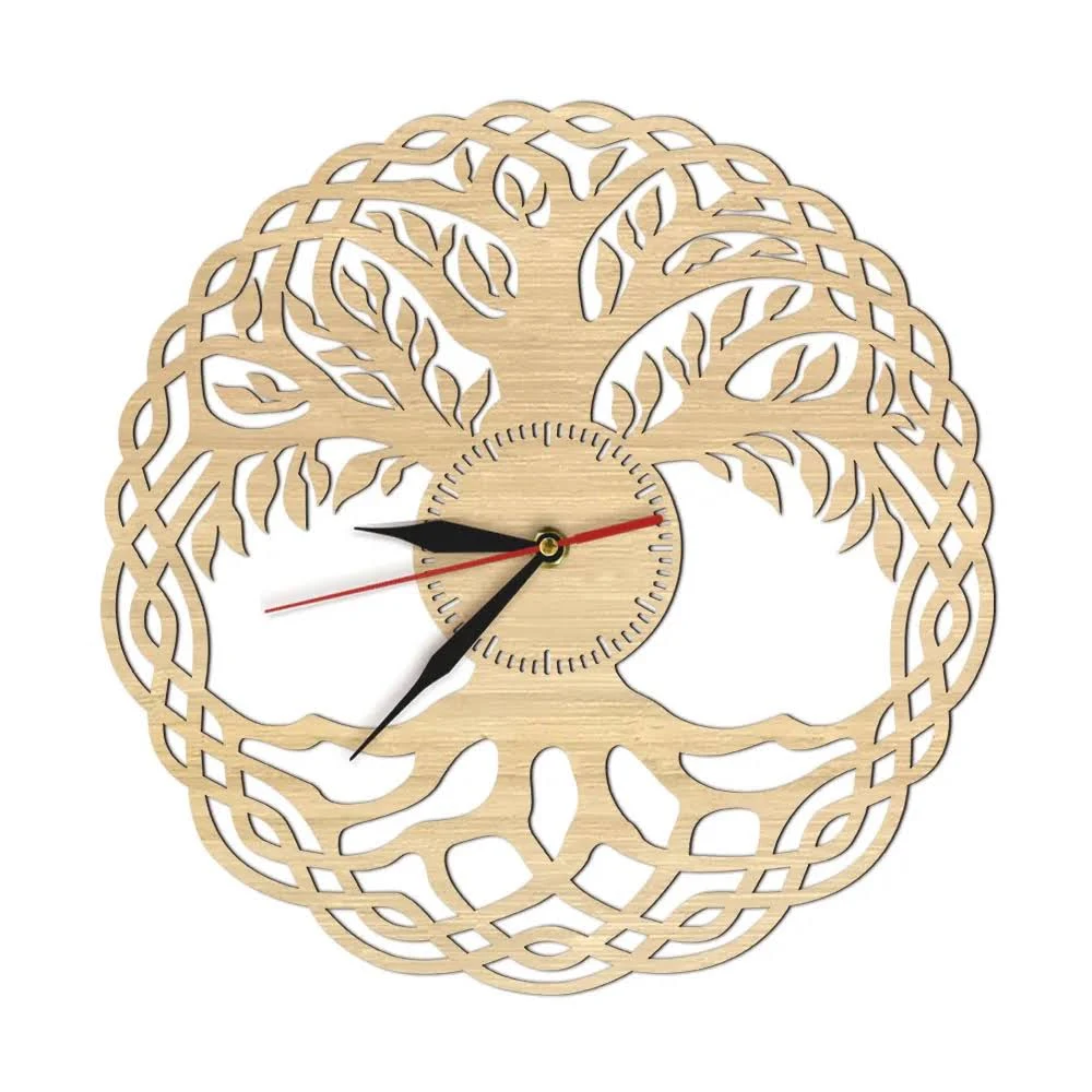 horloge murale en bois